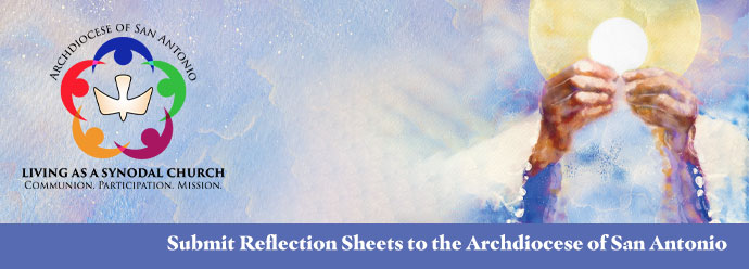 Submit Reflection Sheet to the Archdiocese of San Antonio