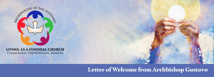 Letter of Welcome from Archbishop Gustavo