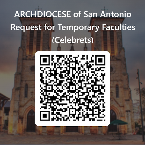 QR code for request for temporary faculties celebrets