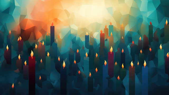 illustration of lit candles