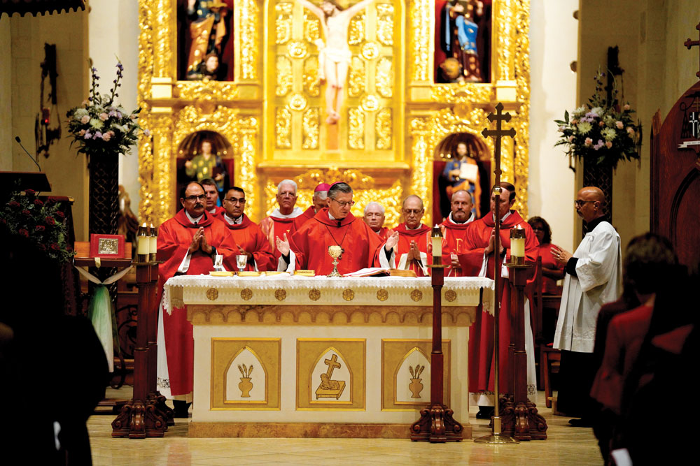 Archbishop Gustavo Garcia-Siller celebrating Red Mass