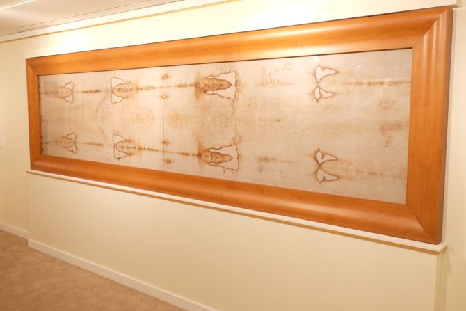 A photographic copy of the Holy Shroud of Turin