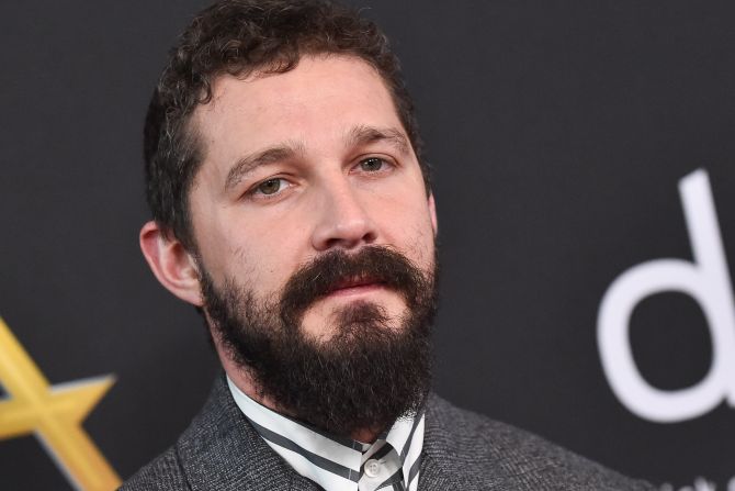 Shia LaBeouf arrives for the Hollywood Film Awards on Nov. 3, 2019, in Beverly Hills, California