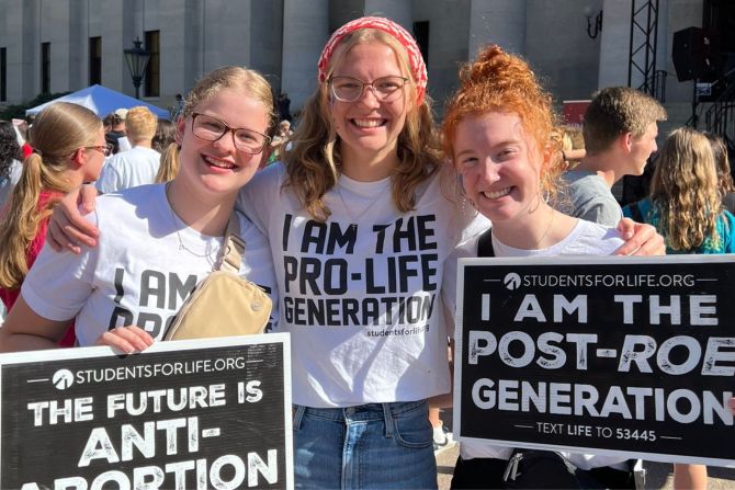 Young people were among the crowds gathered in downtown Columbus, Ohio for the Ohio March for Life