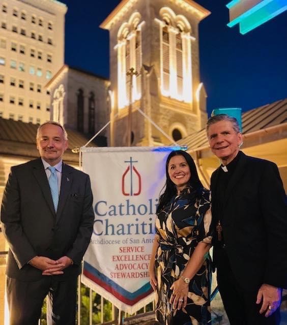 Archbishop Gustavo with Catholic Charities of San Antonio