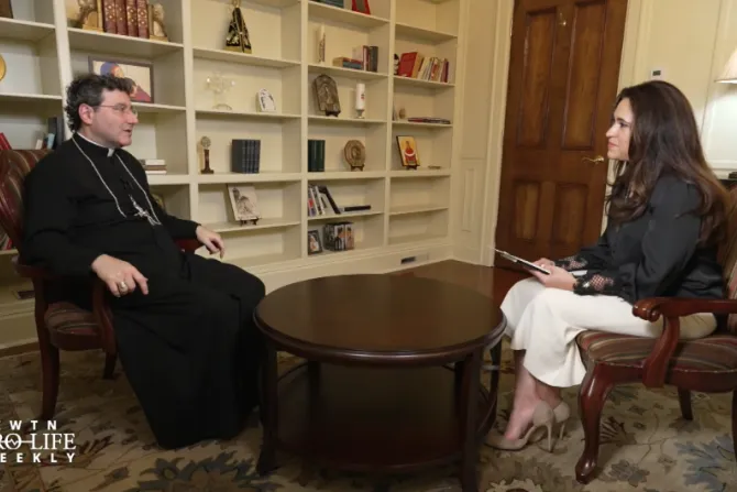 Toronto Archbishop Francis Leo speaks with EWTN News President Montse Alvarado