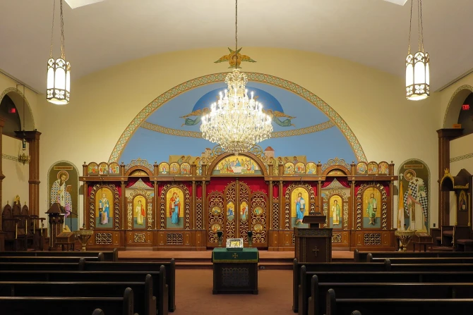 Nave of St. Josaphat Ukranian Catholic Cathedral in Parma, Ohio