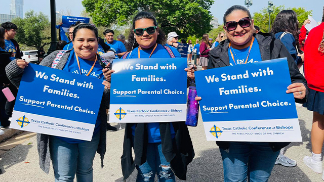 People advocating for Catholic values at the Texas State Capital