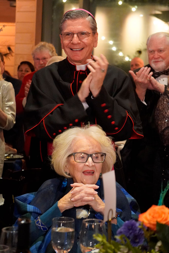 Rosemary Kowalski with Archbishop Gustavo García-Siller